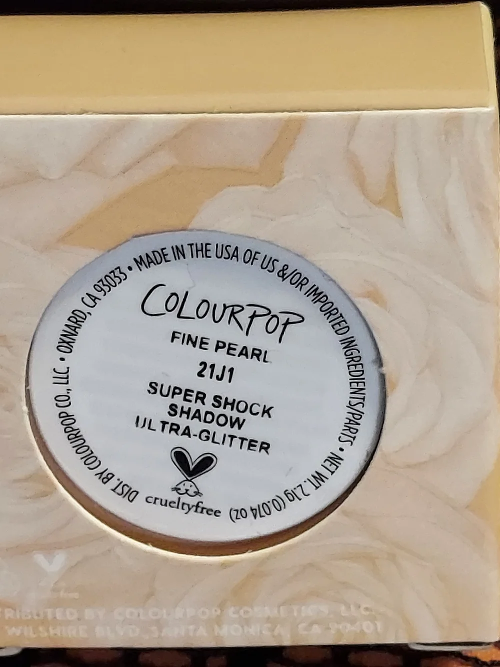 ColourPop In Fine Pearl Super Shock Eyeshadow
